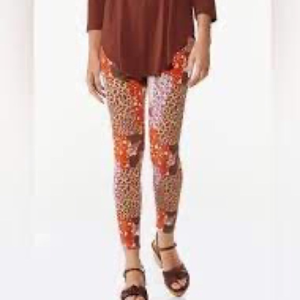 ❄️ Cato | Mixed Print Leggings Gypsy Red Various Sizes Available